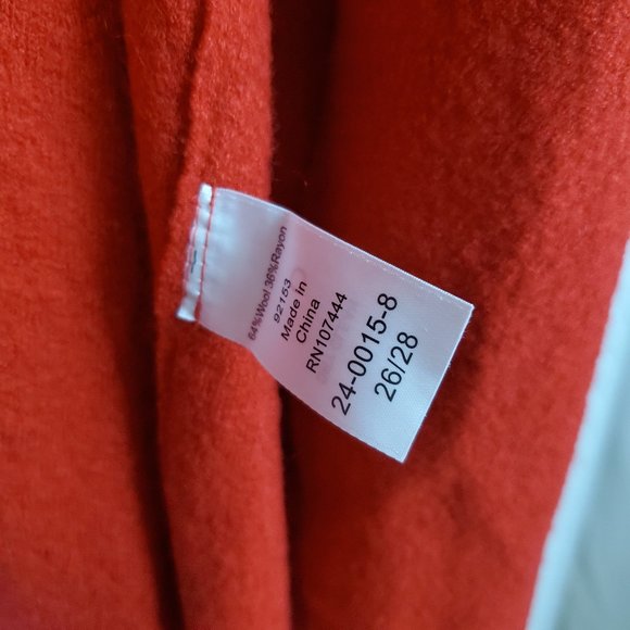 Jessica London Long Sleeve Open Front Cardigan Red - Picture 7 of 8